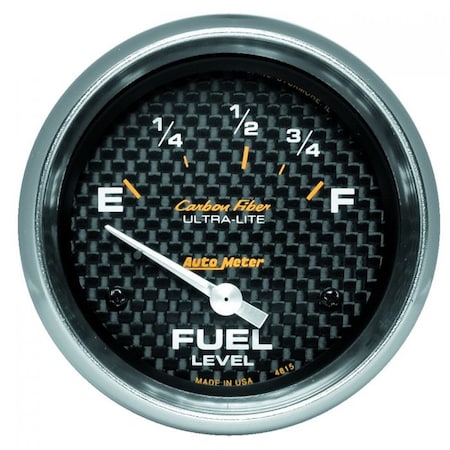 Auto Meter 2-5/8IN FUEL LEVEL, 73 E/ 8-12 F, SSE, CARBON FIBER 4815